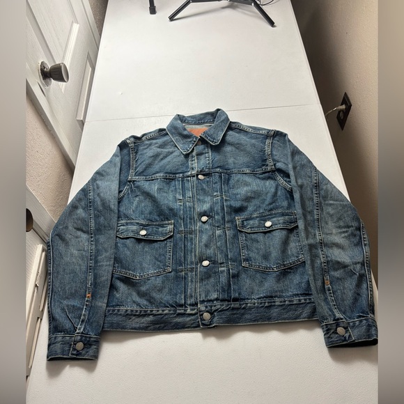 New RRL Ralph Lauren RRL Ralph Lauren Overdale Indigo Denim Trucker Jacket Sz M